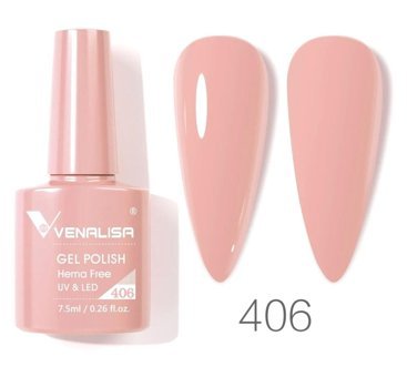 Venalisa Uv Led Hema Free 406 Pembe Parlak Kalıcı Oje