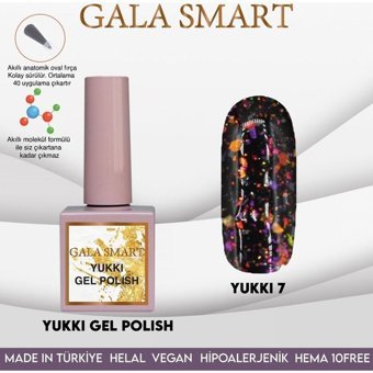 Gala Smart Yukki 7 Çok Renkli Işıltılı Kalıcı Simli Oje