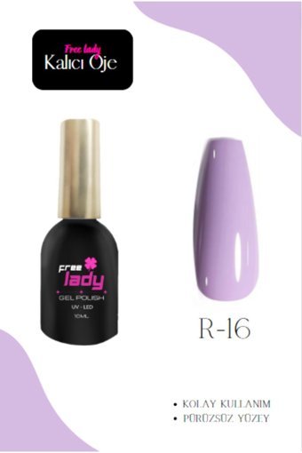 Freelady R-16 Lila Parlak Kalıcı Oje