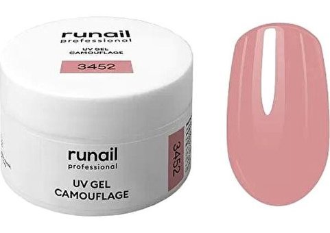 Runail Camouflage Uv 3452 Pembe Parlak Kalıcı Jel Oje
