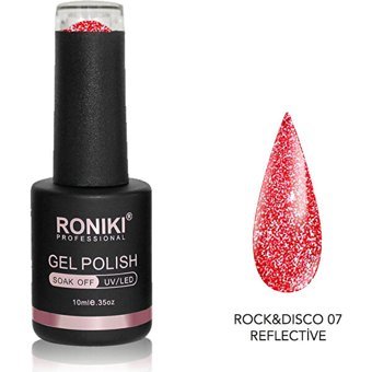 Roniki Rock&Disco Reflective 07 Pembe Işıltılı Kalıcı Simli Oje