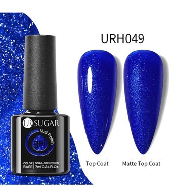 Ursugar Color Base URH049 Lacivert Işıltılı Kalıcı Simli Oje