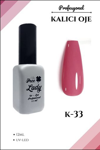 Freelady K-33 Pembe Parlak Kalıcı Oje
