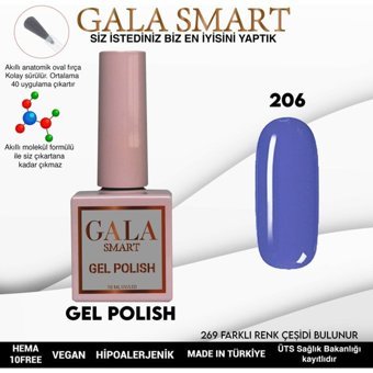 Gala Smart Klasik Seri 206 Mor Parlak Kalıcı Oje