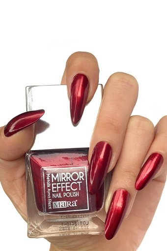 Mara Mirror Efect Kırmızı Metalik Kalıcı Simli Oje