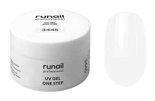 Runail One Step 3445 Beyaz Parlak Kalıcı Jel Oje