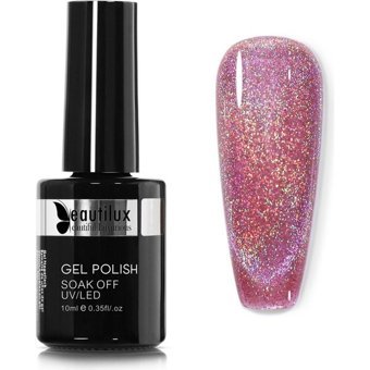 Beautilux Holographic BCM-07 Pembe Işıltılı Kalıcı Simli Oje