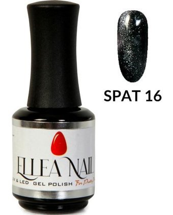 Ellea Nail Spat 16 Gri Işıltılı Kalıcı Simli Oje