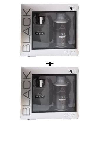 Rebul Black 4 Parça Erkek Parfüm Deodorant Seti EDT 2x90 ml + Deodorant Sprey 2x150 ml