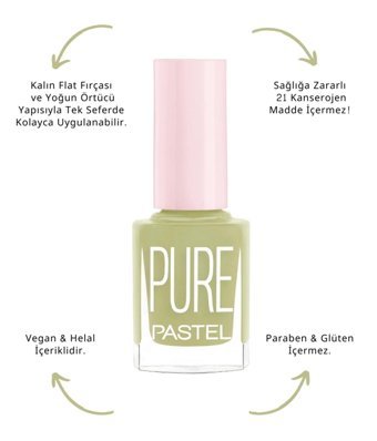 Pastel Pure 619 Yeşil Parlak Oje