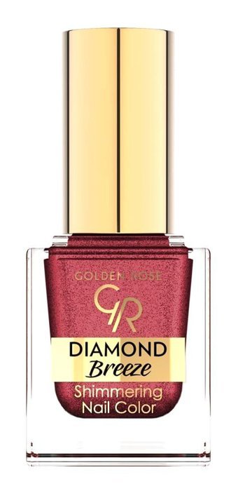 Golden Rose Diamond Breeze Shimmering Nail 4 Bordo Parlak Simli Oje