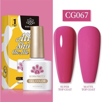 Born Pretty Silky White Serisi CG067 Pembe Mat Kalıcı Oje