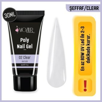 Moziur Clear 02 Şeffaf Parlak Kalıcı Simli Oje