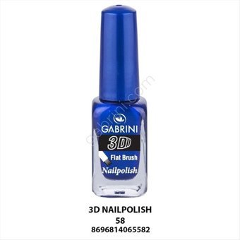 Gabrini 3D 8 Kahverengi Parlak Simli Oje