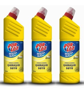 Porçöz Yoğun Kıvamlı Kokulu Banyo-Mutfak İçin Konsantre Jel Çamaşır Suyu 3x750 ml
