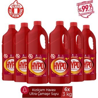 Hyper Hypo Kokulu Banyo-Mutfak İçin Konsantre Jel Çamaşır Suyu 6x3 lt