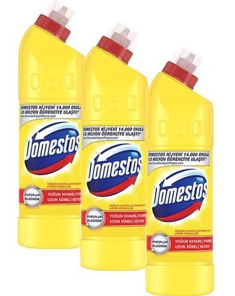 Domestos Limon Ferahlığı Banyo-Mutfak İçin Konsantre Jel Çamaşır Suyu 3x750 ml