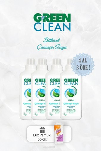 Green Clean Bitkisel Kokulu Banyo-Mutfak İçin Sıvı Çamaşır Suyu 4x1 lt