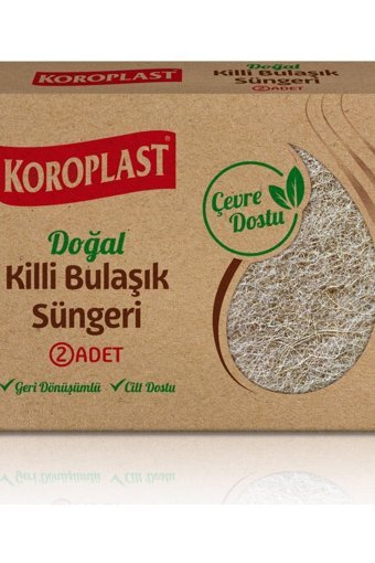 Koroplast Doğal Killi 2'li Bulaşık Süngeri