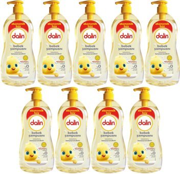 Dalin Klasik Pompalı Göz Yakmayan Hipoalerjenik Yenidoğan Hassas Ciltler İçin Bebek Şampuanı 9x900 ml
