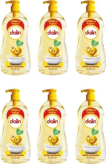 Dalin Klasik Göz Yakmayan Hipoalerjenik Yenidoğan Hassas Ciltler İçin Bebek Şampuanı 6x9 lt