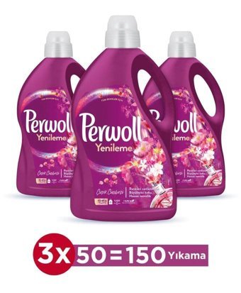 Perwoll Tüm Renkler İçin 135 Yıkama Sıvı Deterjan 3x2.7 lt