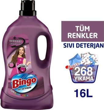 Bingo Tüm Renkler İçin 268 Yıkama Sıvı Deterjan 4x4 lt