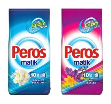 Peros Beyazlar ve Renkliler İçin 132 Yıkama Toz Deterjan 2 x 10 kg