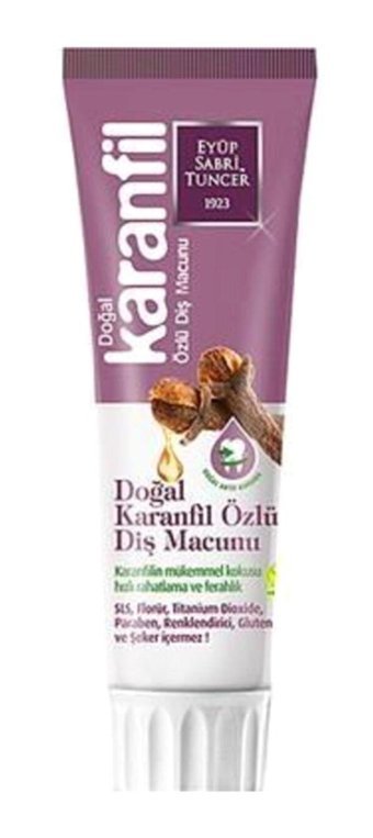 Eyüp Sabri Tuncer Hassas Dişler İçin Karanfil Organik Florürsüz Diş Macunu 75 ml