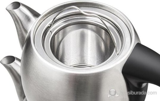 King P-315 Çelik Demlikli 2200 W Çelik Gövdeli İnox Vintage Çay Makinesi