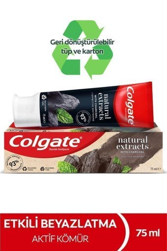Colgate Kömürlü Organik Florürlü Diş Macunu 75 ml