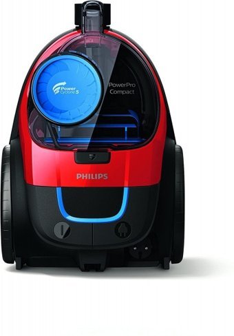 Philips PowerPro Compact FC9330 900 W Hepa Filtreli 1.5 lt Kapasiteli Toz Torbasız Süpürge Kırmızı Siyah