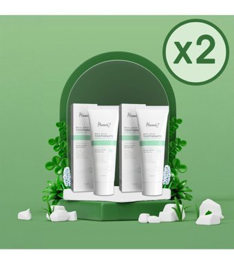 Homm Bitkisel Damla Sakızlı Organik Florürsüz Diş Macunu 2x75 ml
