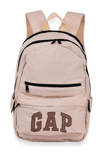 Gap Su Geçirmez 2 Gözlü Krem Lise Unisex Sırt Çantası