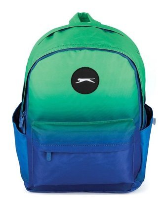 Slazenger Riot Kolej 23074 Su Geçirmez 2 Gözlü Mavi-Yeşil Lise Unisex Sırt Çantası