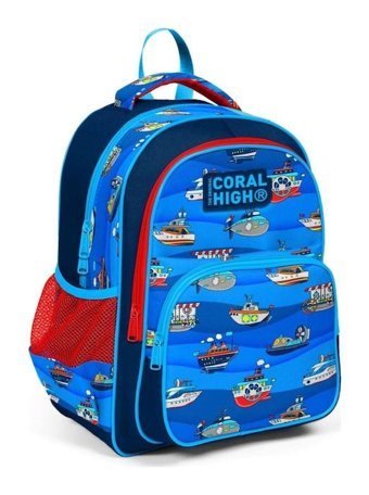 Coral High Gemili 3 Gözlü Mavi Anaokulu Erkek Sırt Çantası