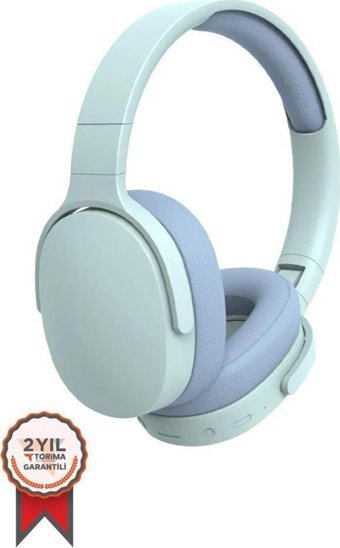 Torima P2961 Android & iOS Uyumlu 5.1 Silikonlu Gürültü Önleyici Kablosuz Kulak Üstü Bluetooth Mavi
