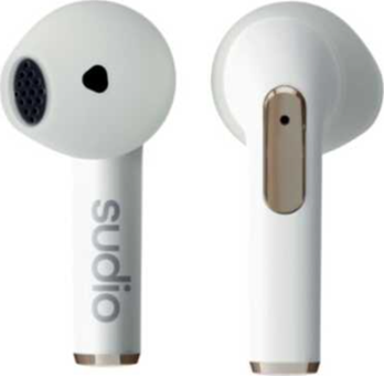 Sudio N2 Android & iOS Uyumlu Su Geçirmez 5.2 Silikonsuz Gürültü Önleyici Kablosuz Kulak İçi Bluetooth Beyaz