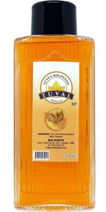 Tuval Tütün Cam Şişe Kolonya 210 ml