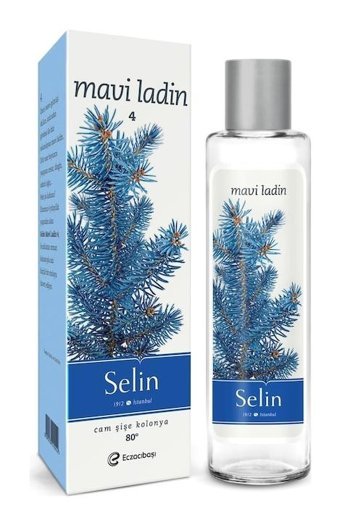 Selin 80 Derece Mavi Ladin Cam Şişe Kolonya 180 ml