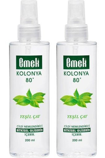 Emek Gliserinli Yeşil Çay Sprey Kolonya 2x200 ml