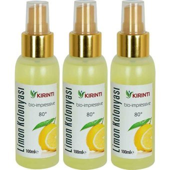 Kırıntı 80 Derece Limon Sprey Kolonya 3x100 ml