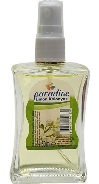 Paradise Limon Cam Şişe Kolonya 50 ml