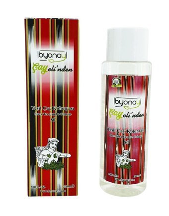 Byonayl Keşan Motifli Yeşil Çay Kolonya 200 ml