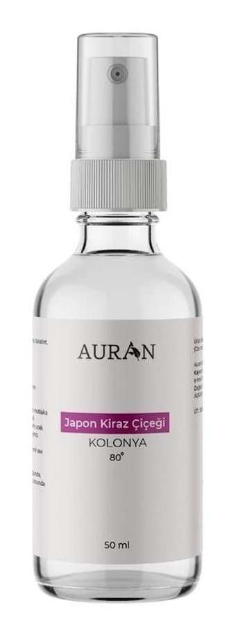 Auran 80 Derece Kiraz Çiçeği Cam Şişe Kolonya 50 ml