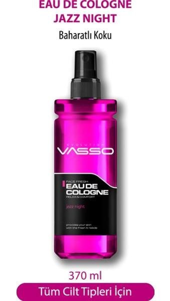 Vasso Jazz Night Baharatlı Sprey Kolonya 370 ml