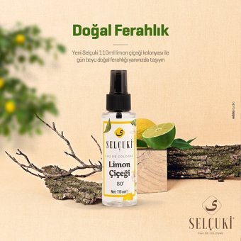 Selçuki 80 Derece Limon Çiçeği Kolonya 110 ml