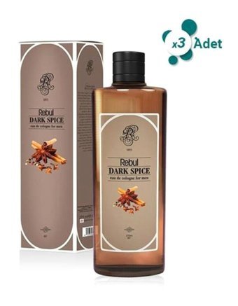 Rebul 80 Derece Dark Spice Cam Şişe Kolonya 3x270 ml