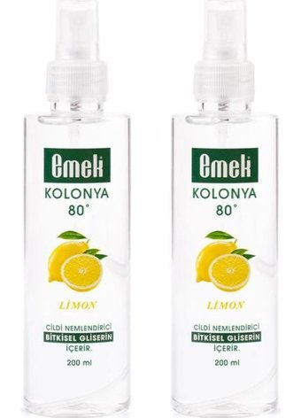 Emek Gliserinli Limon Sprey Kolonya 2x200 ml