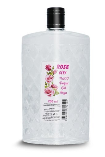 Rose City Doğal Gül Cam Şişe Kolonya 200 ml